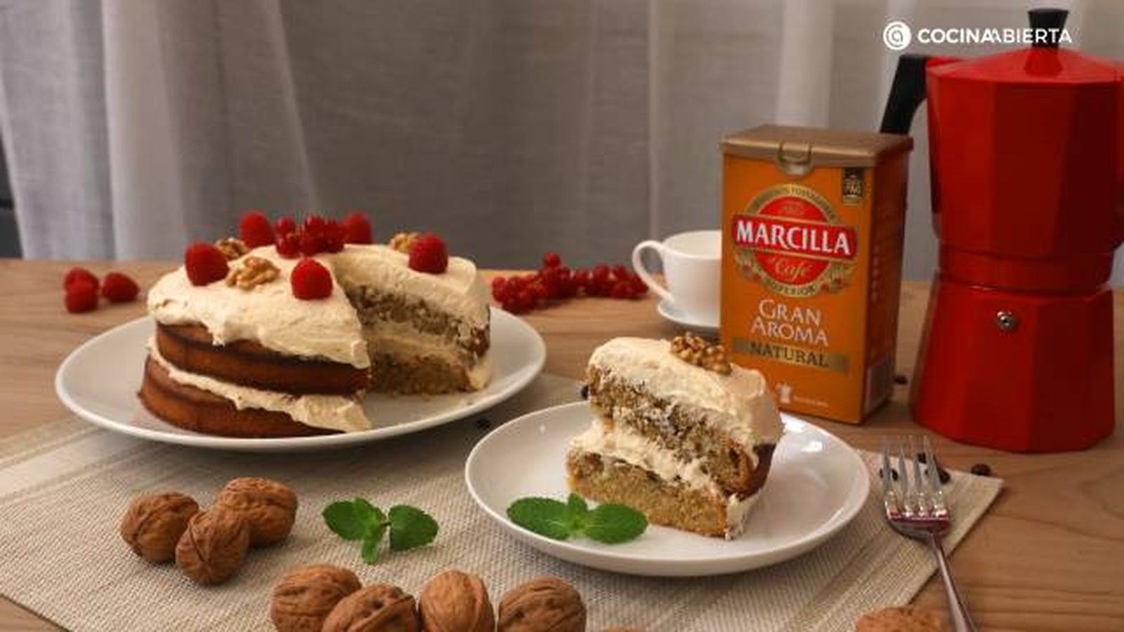 tarta cafe nueces paso 7