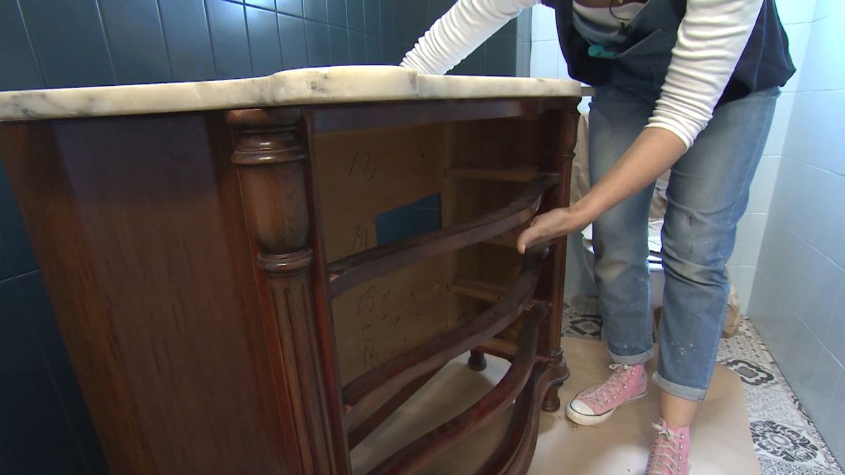 Baño azul elegante paso 7