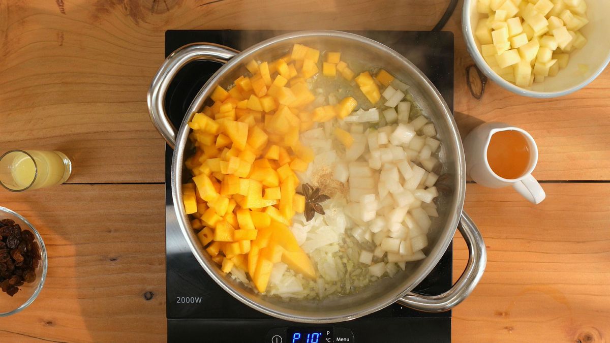 chutney melocoton calanda magret pato paso 2