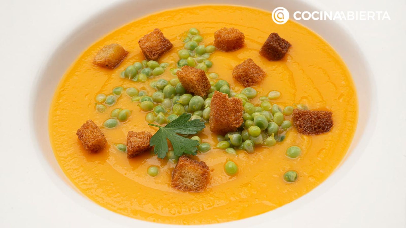 crema de boniato y manzana con guisantes receta karlos arguinano karl67500321