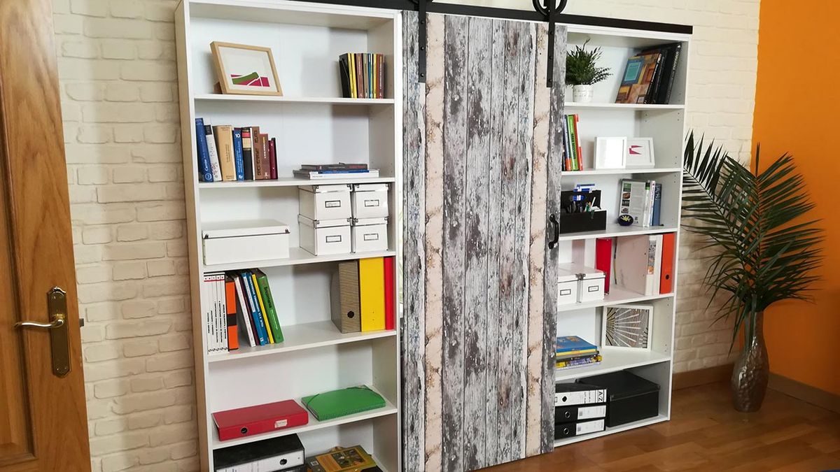 Puerta corredera para zona de trabajo