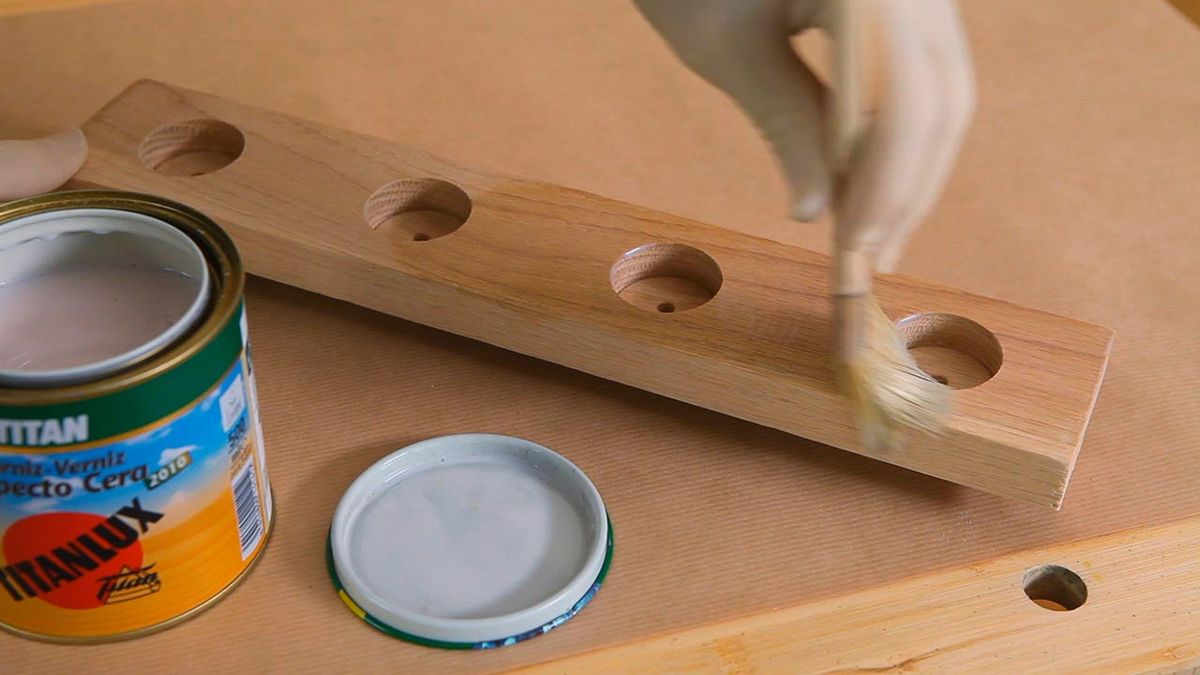 Portavelas de madera paso 6