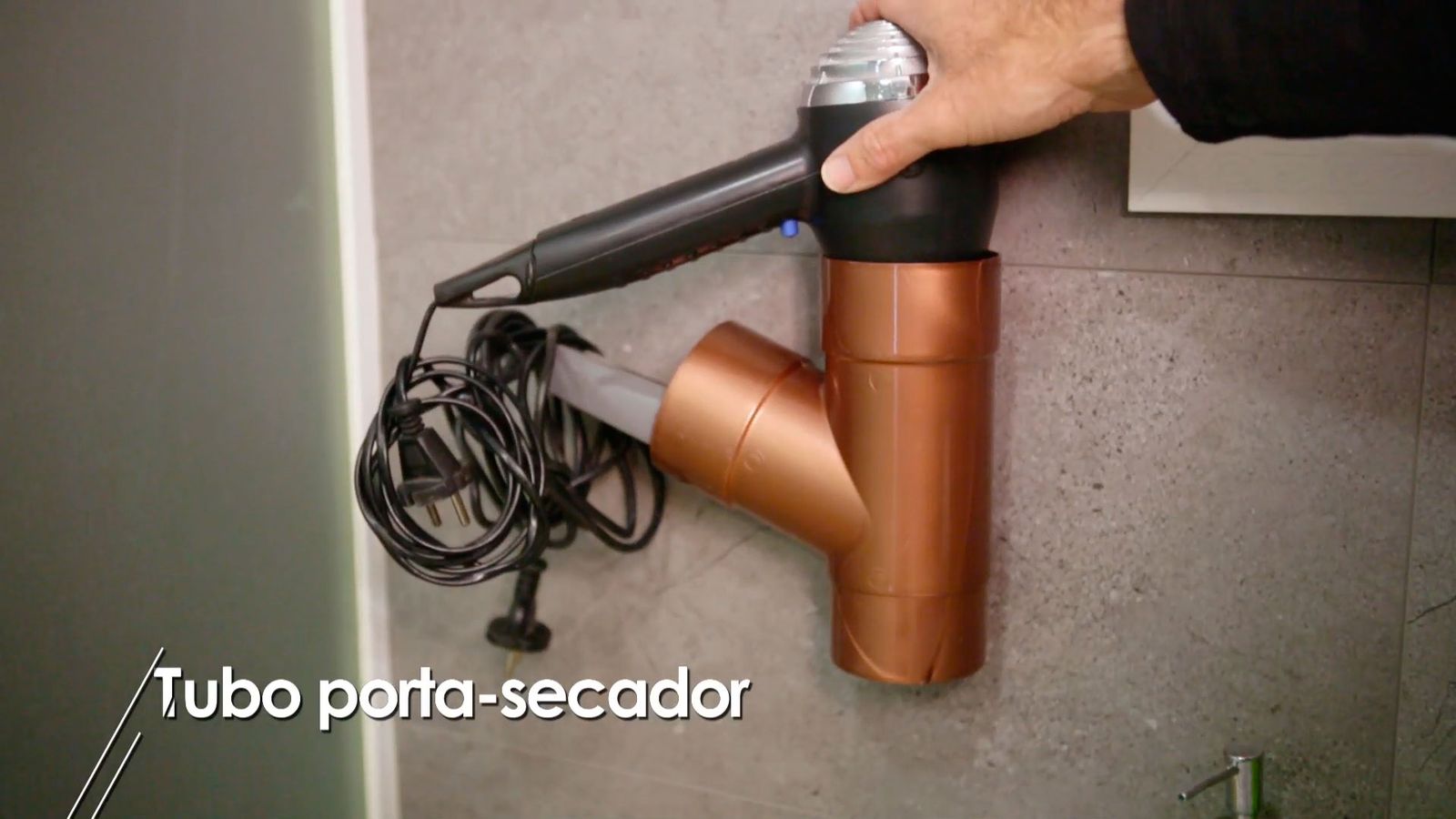 Hacer un porta secador con un tubo