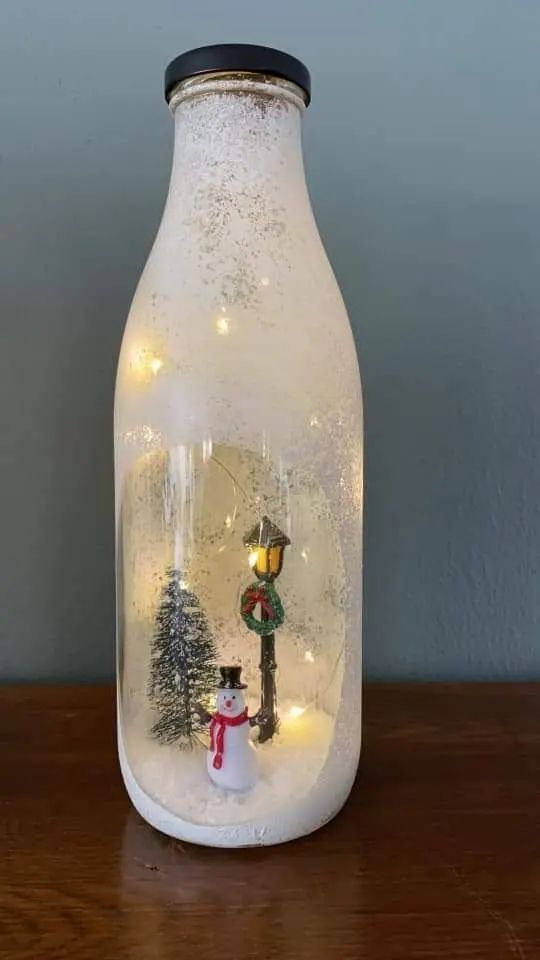 centro de navidad cristal pintado