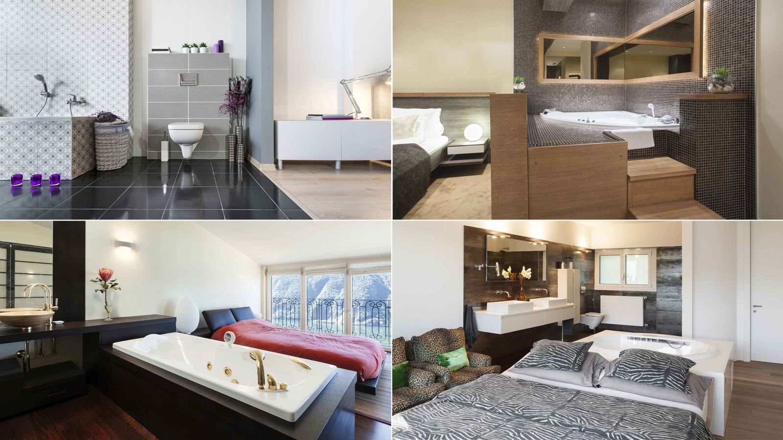 Decorar baños abiertos al dormitorio