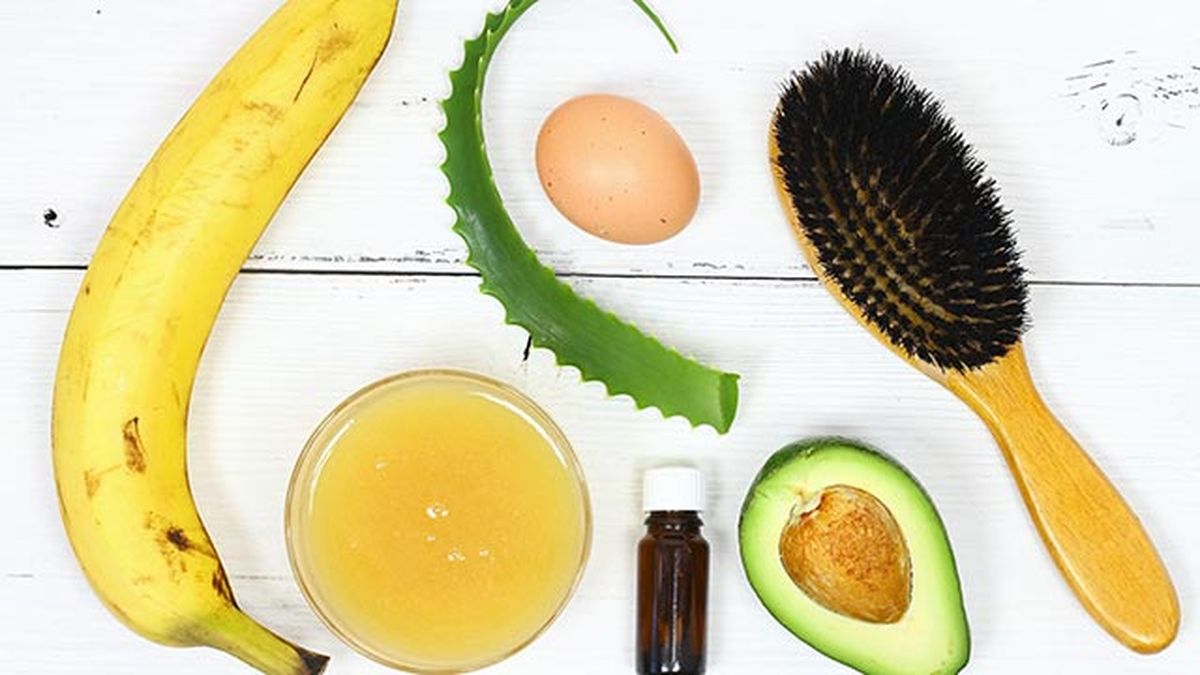 mascarillas caseras para alisar e hidratar el cabello platano