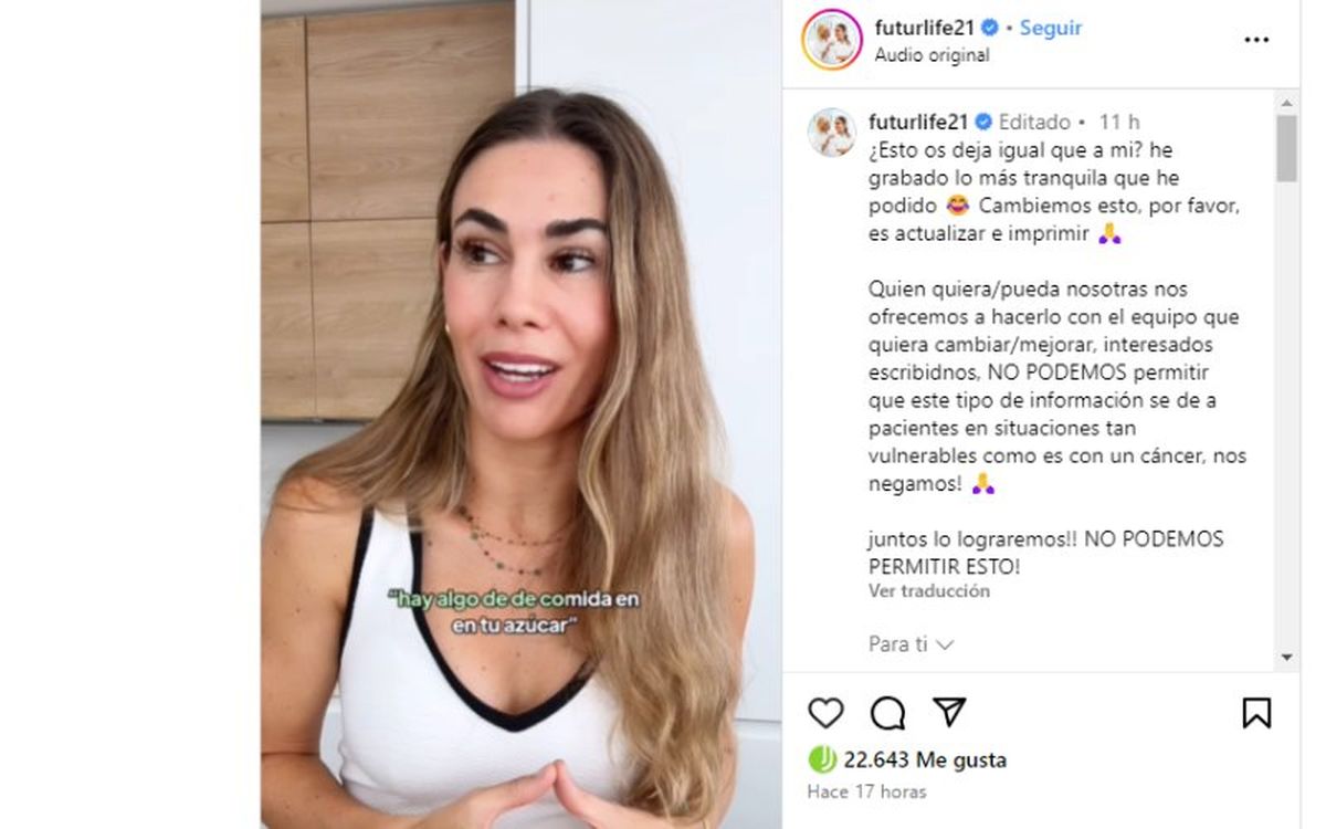 La bioquímica denuncia con sarcasmo el menú: hay algo de comida en tu azúcar