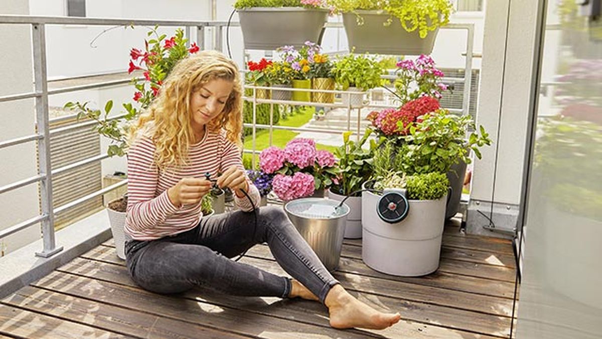 como instalar kit gardena AquaBloom con deposito