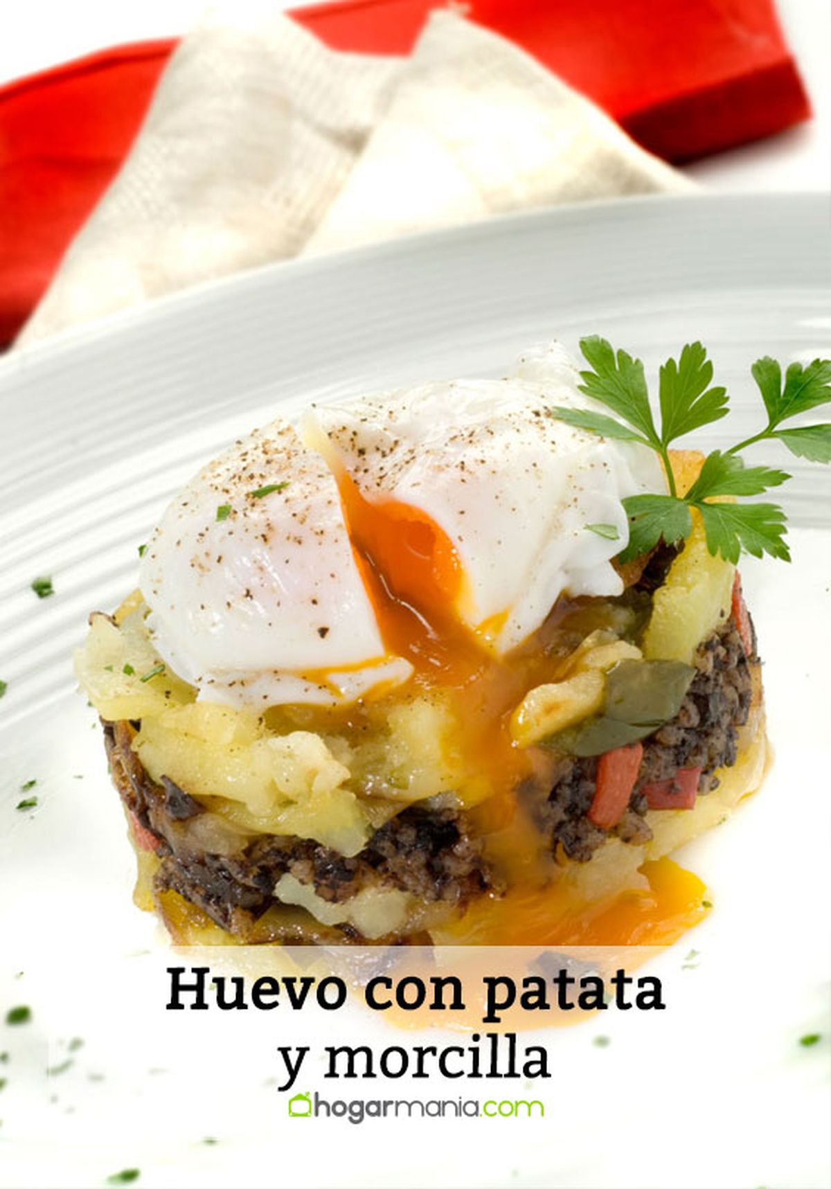 huevo con patata y morcilla