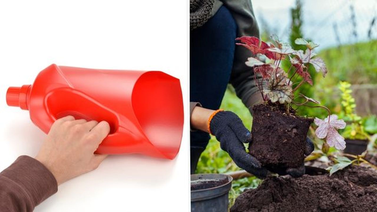 Botellas de plástico como palas