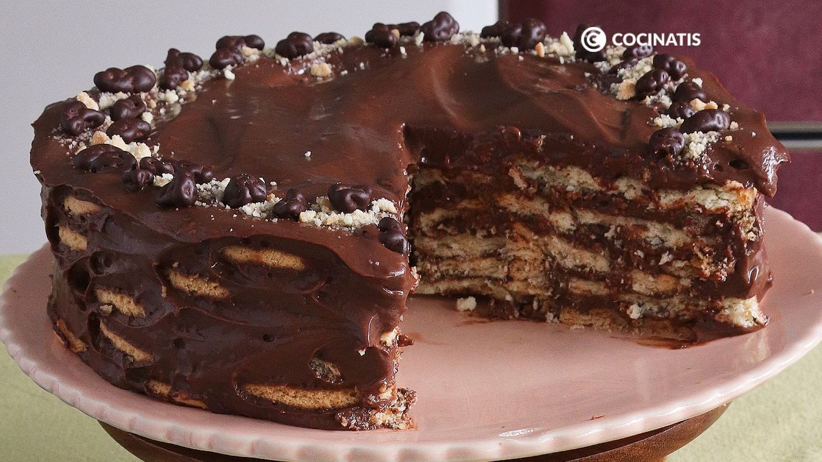 Tarta de galletas y chocolate