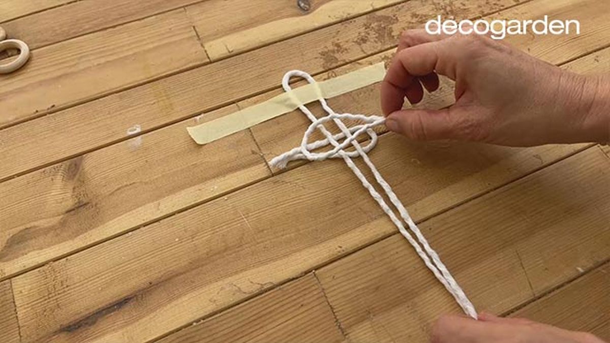 como hacer hojas de macrame paso 5