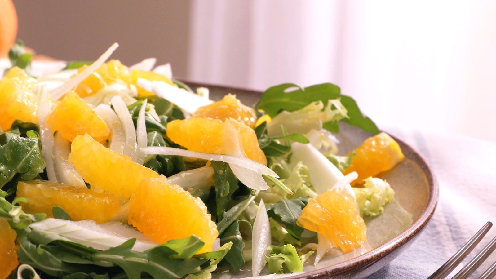 Ensalada de escarola y mandarinas