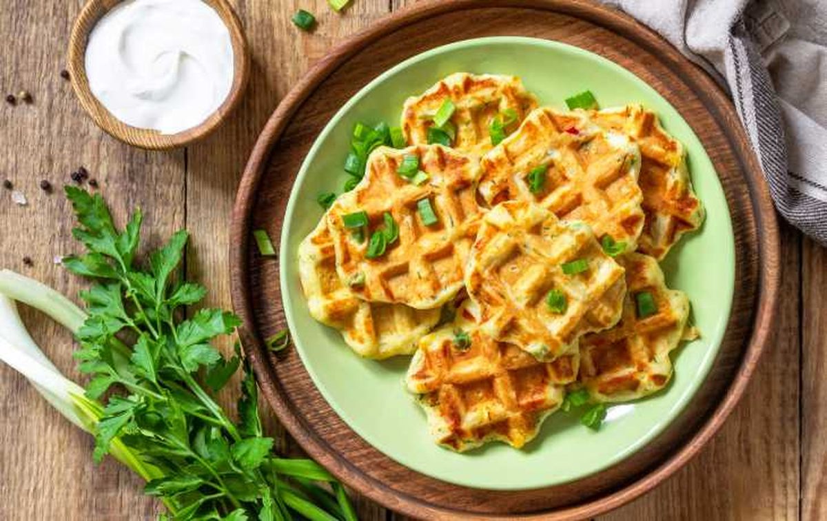 gofres salados con harina