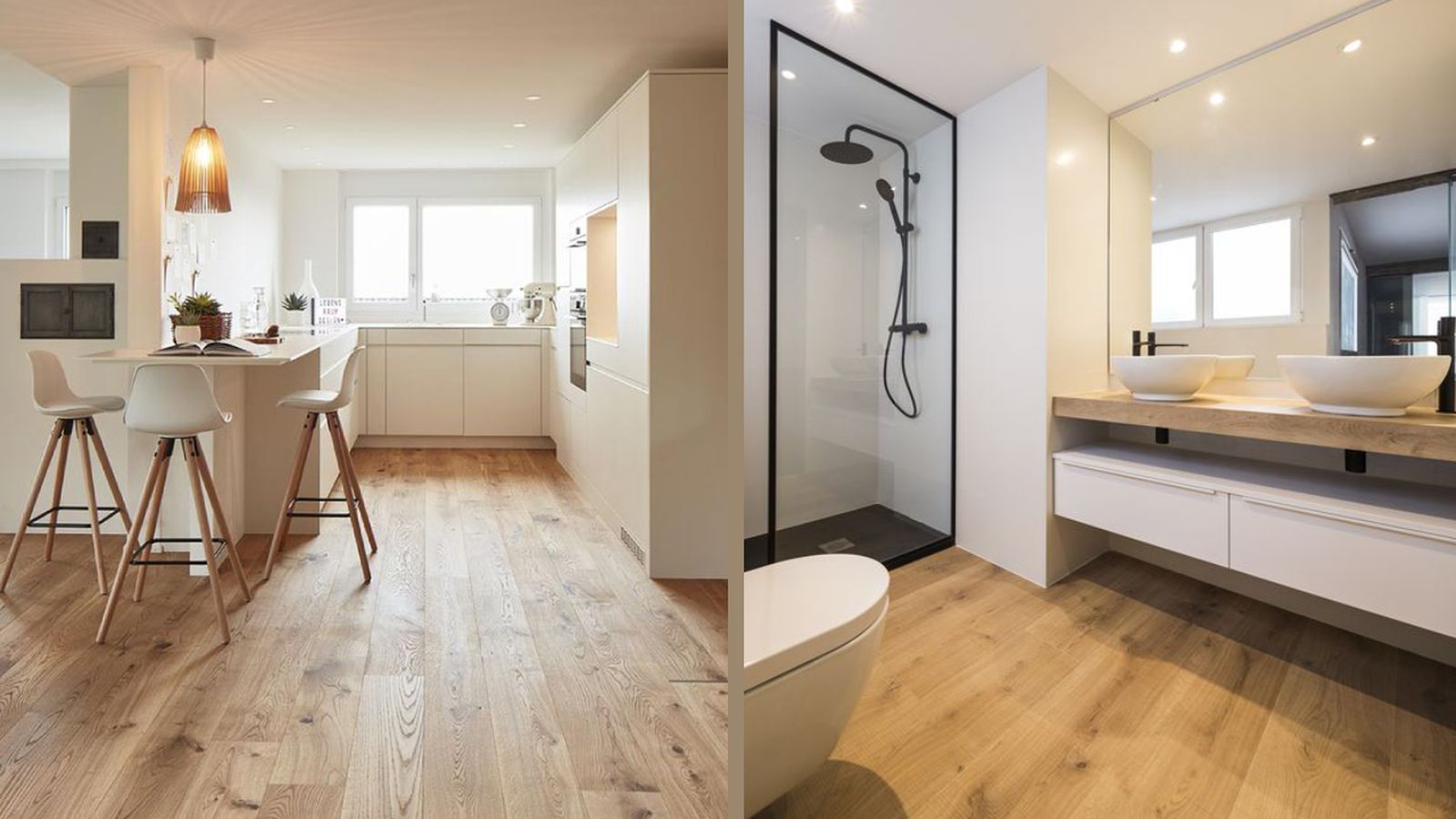 azulejos imitacion madera cocina bano