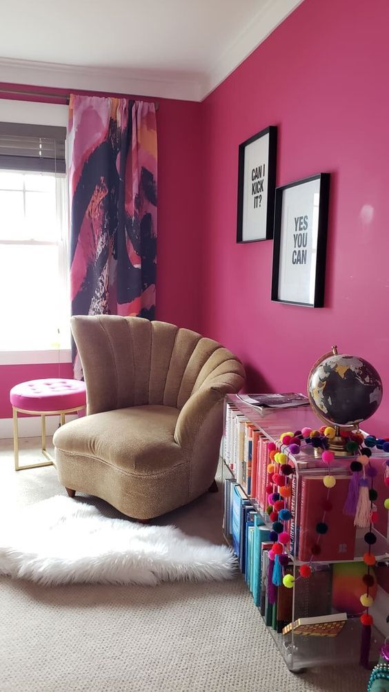 decoracion salon magenta
