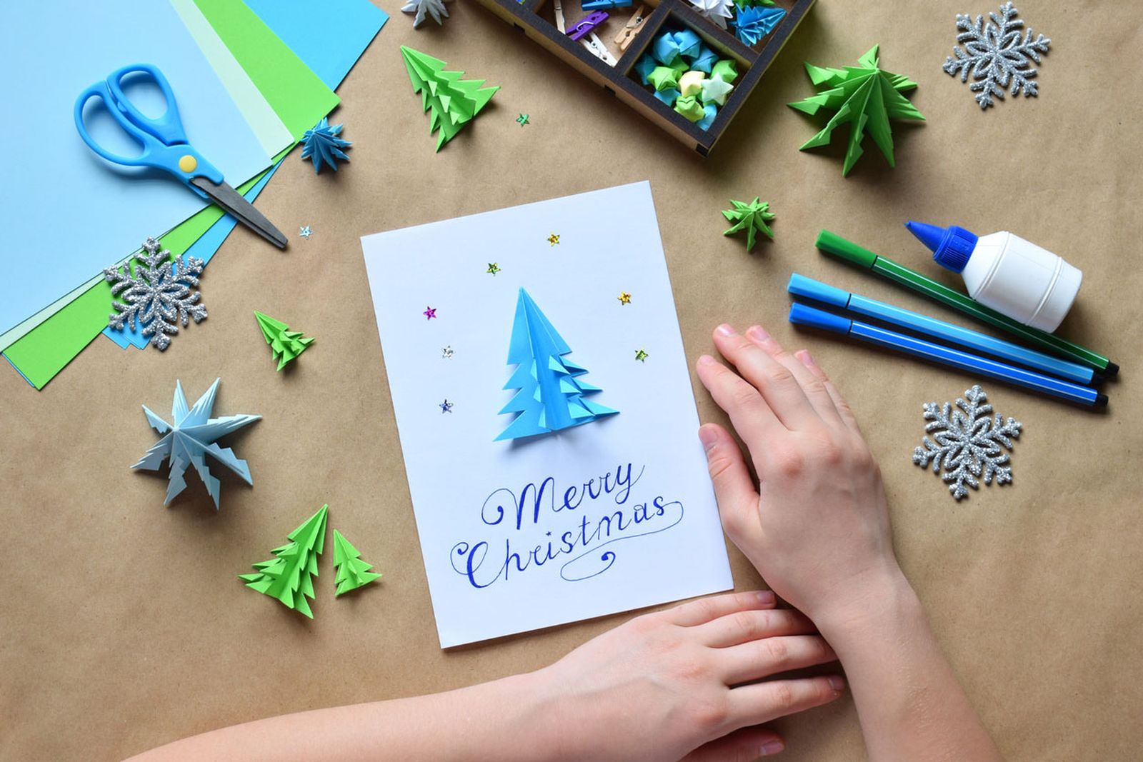 Postal navidad lettering