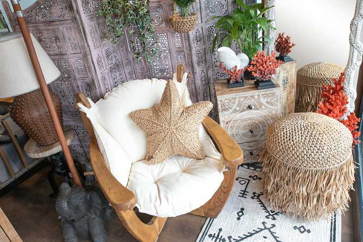 Decoración de estilo craftcore.