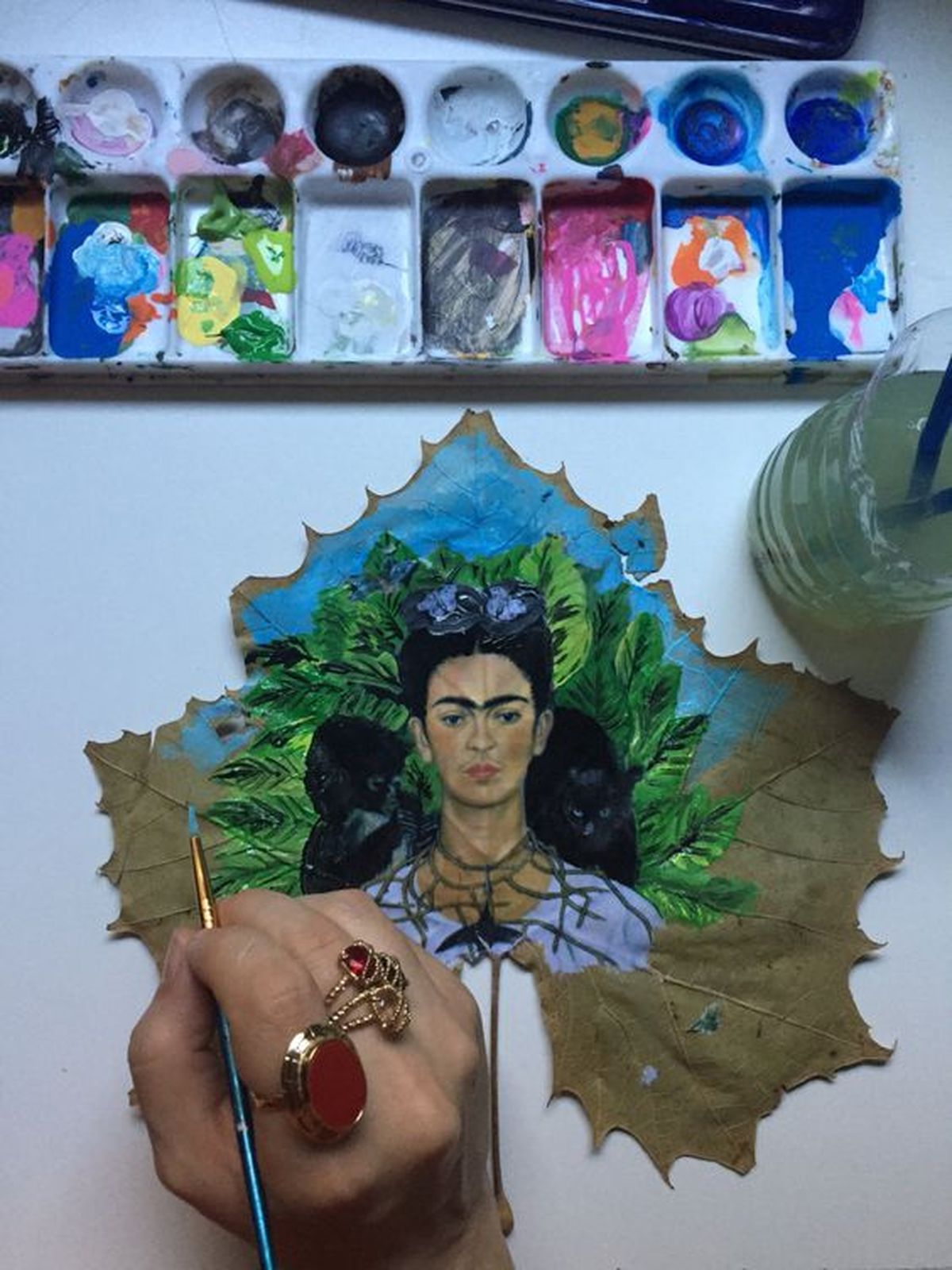 hojas otono pintar 3