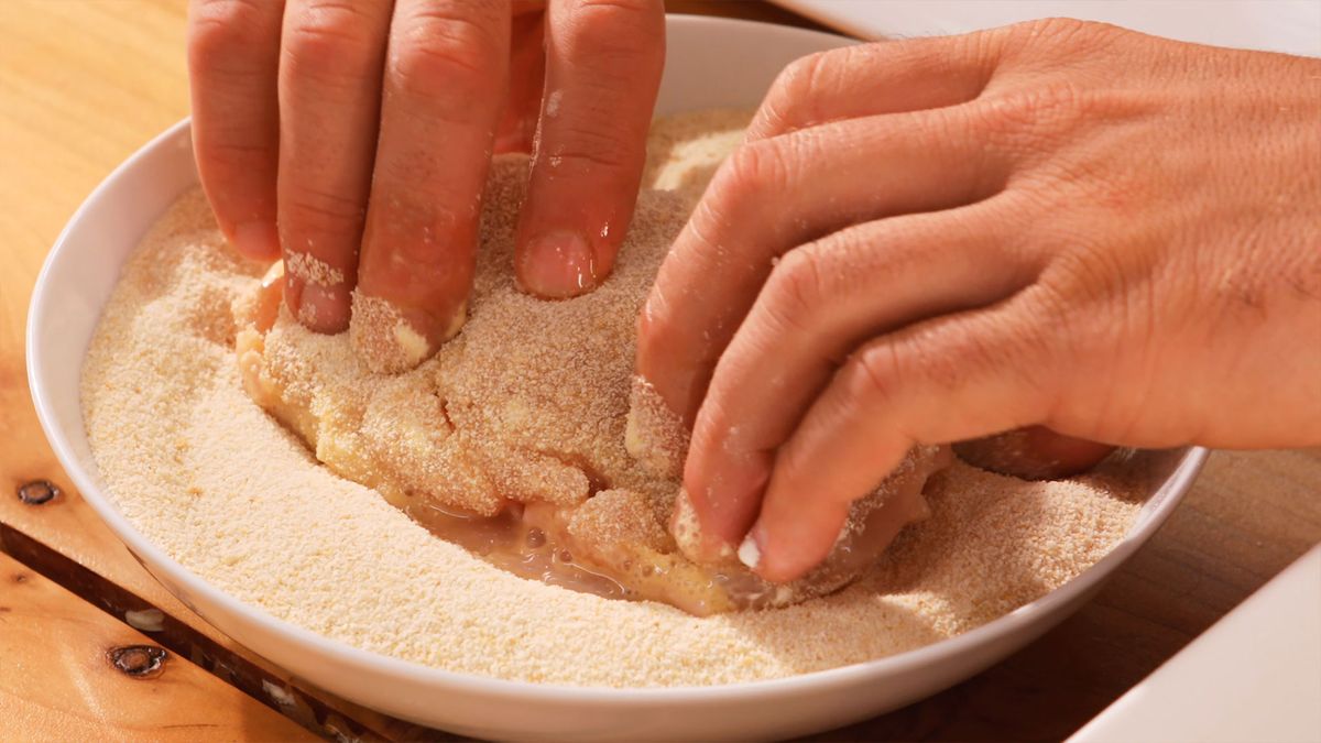 San Jacobos de pavo, jamón y queso   Paso 2