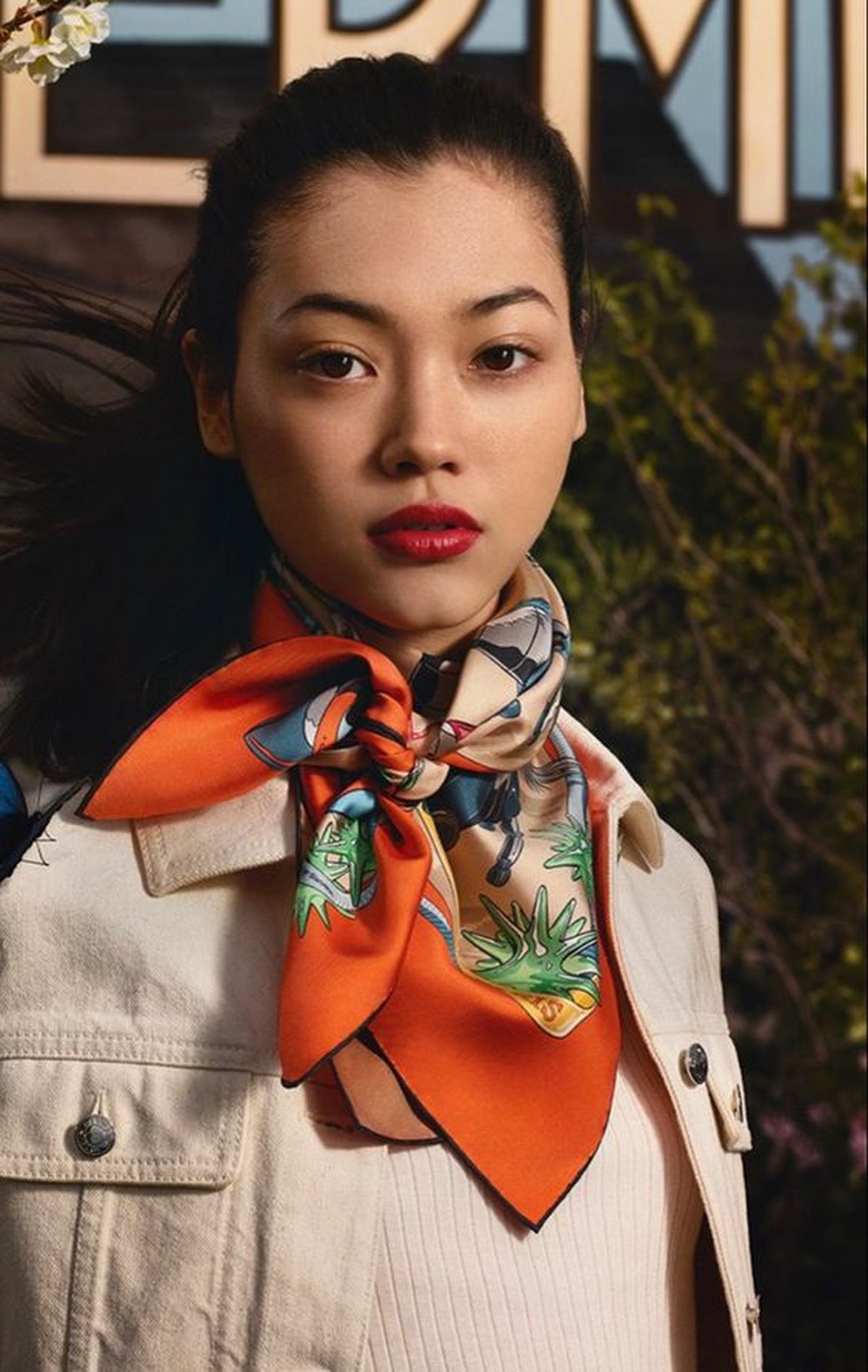 pañuelo cuello naranja