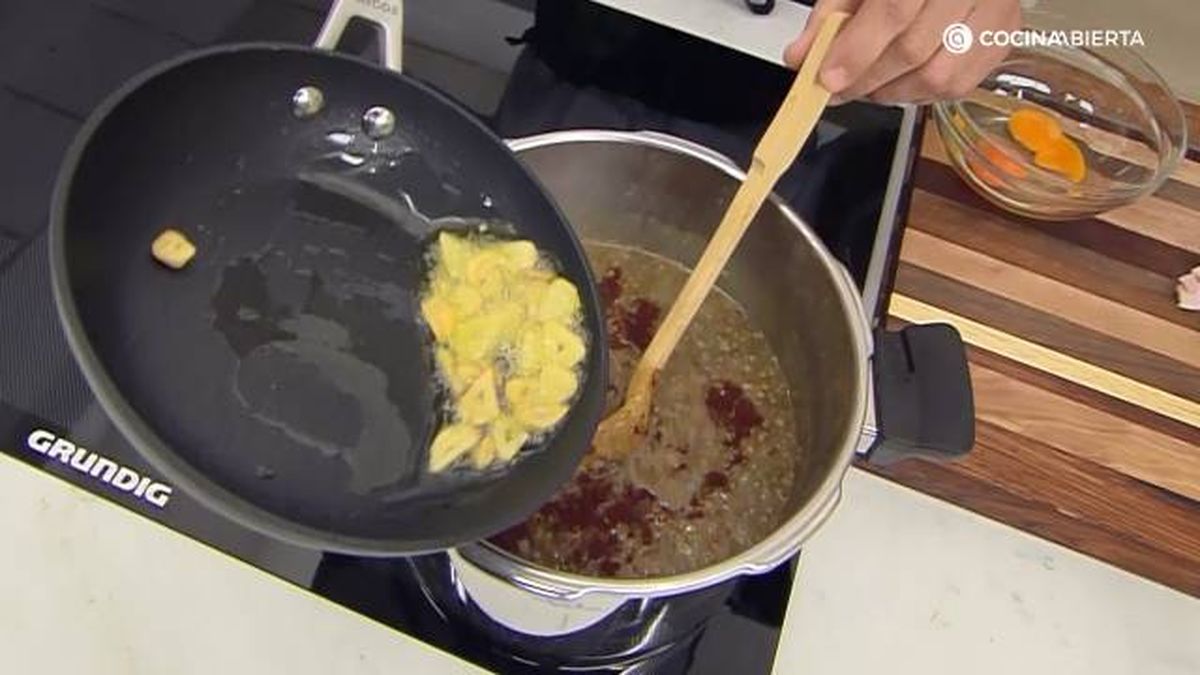 KARL7162 Enredo lentejas arroz frito chino paso 4