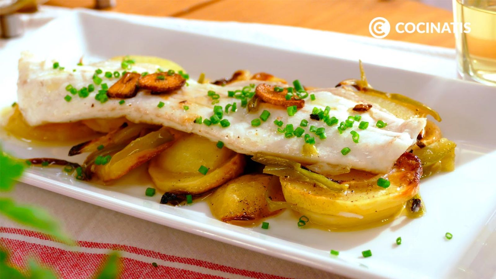 Lenguado al horno con patatas