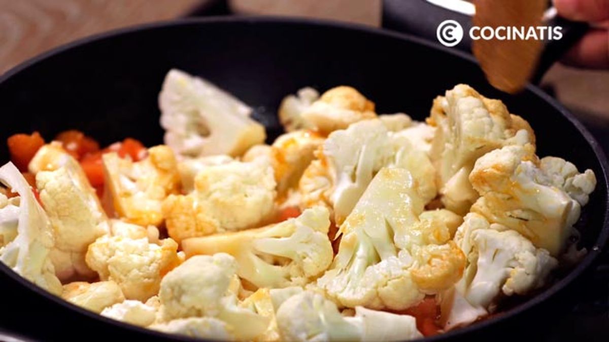 Receta de arroz con coliflor y bacalao  paso 2