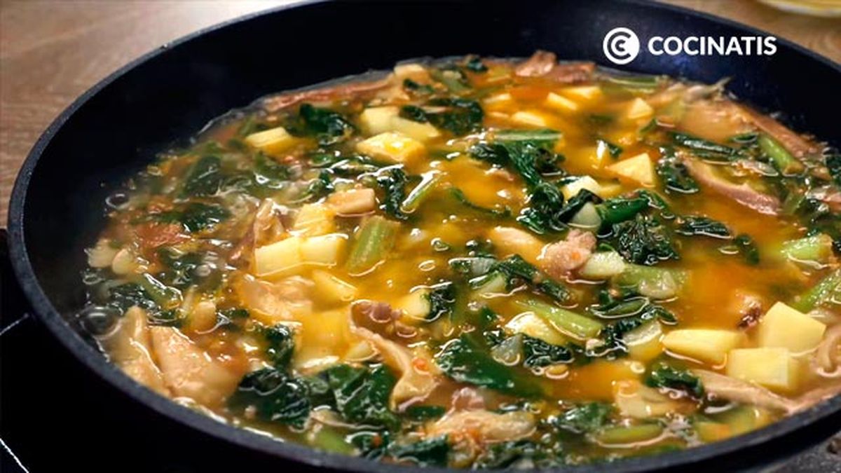 Receta de arroz con acelgas y setas  paso 5