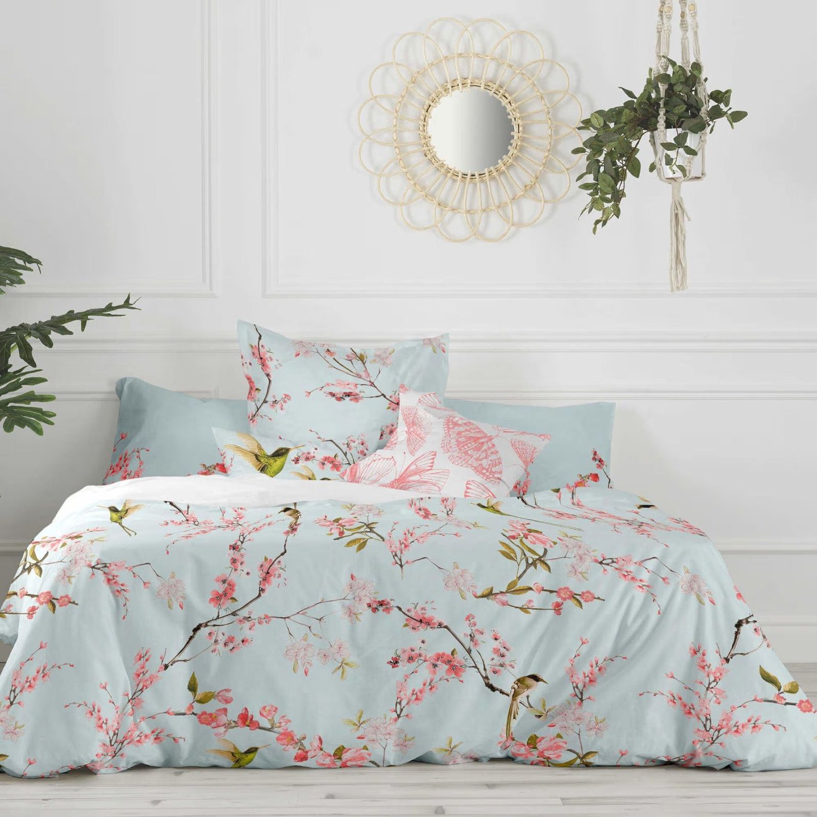 Funda nórdica de flores