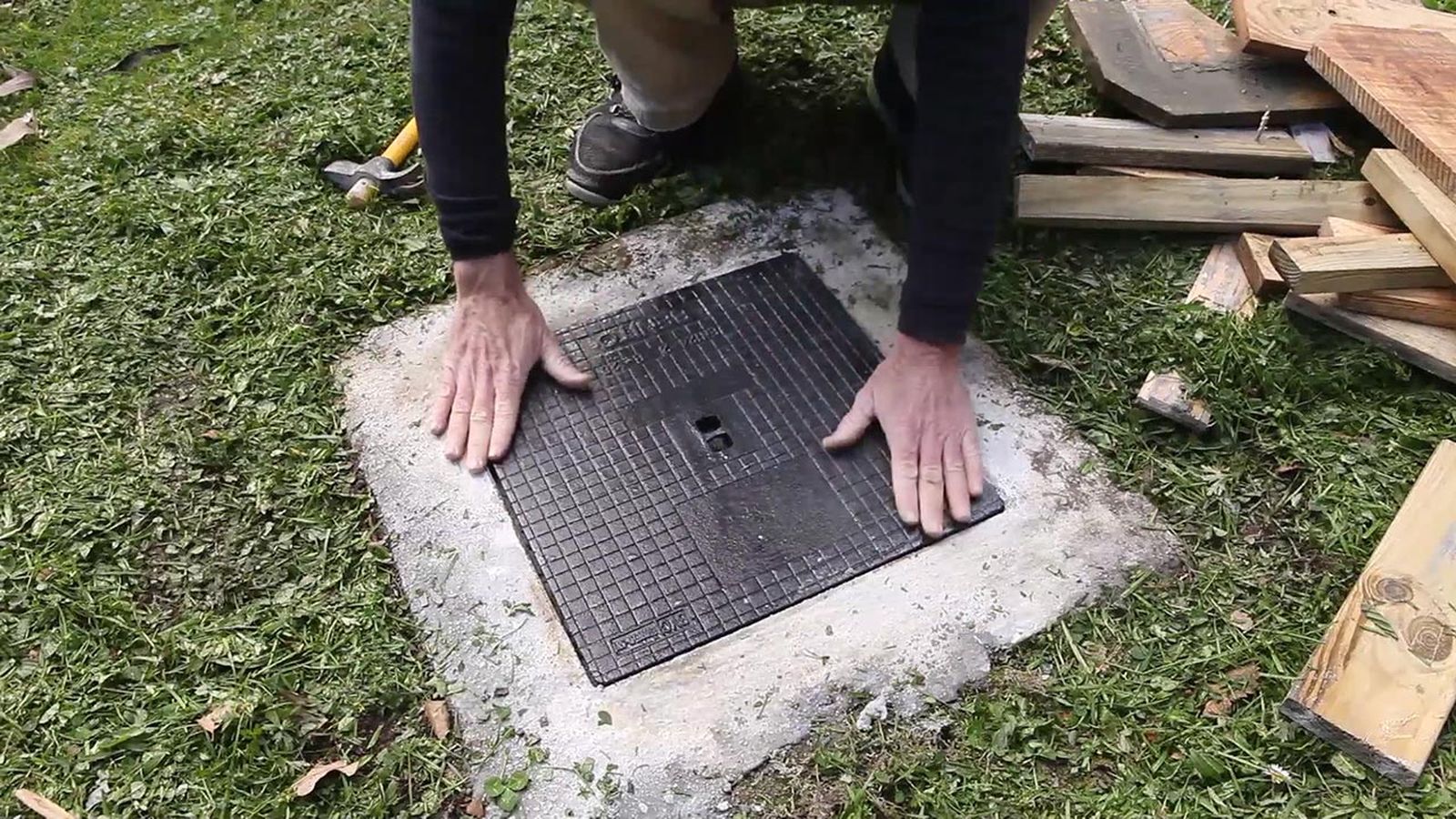 Como colocar una tapa de arqueta