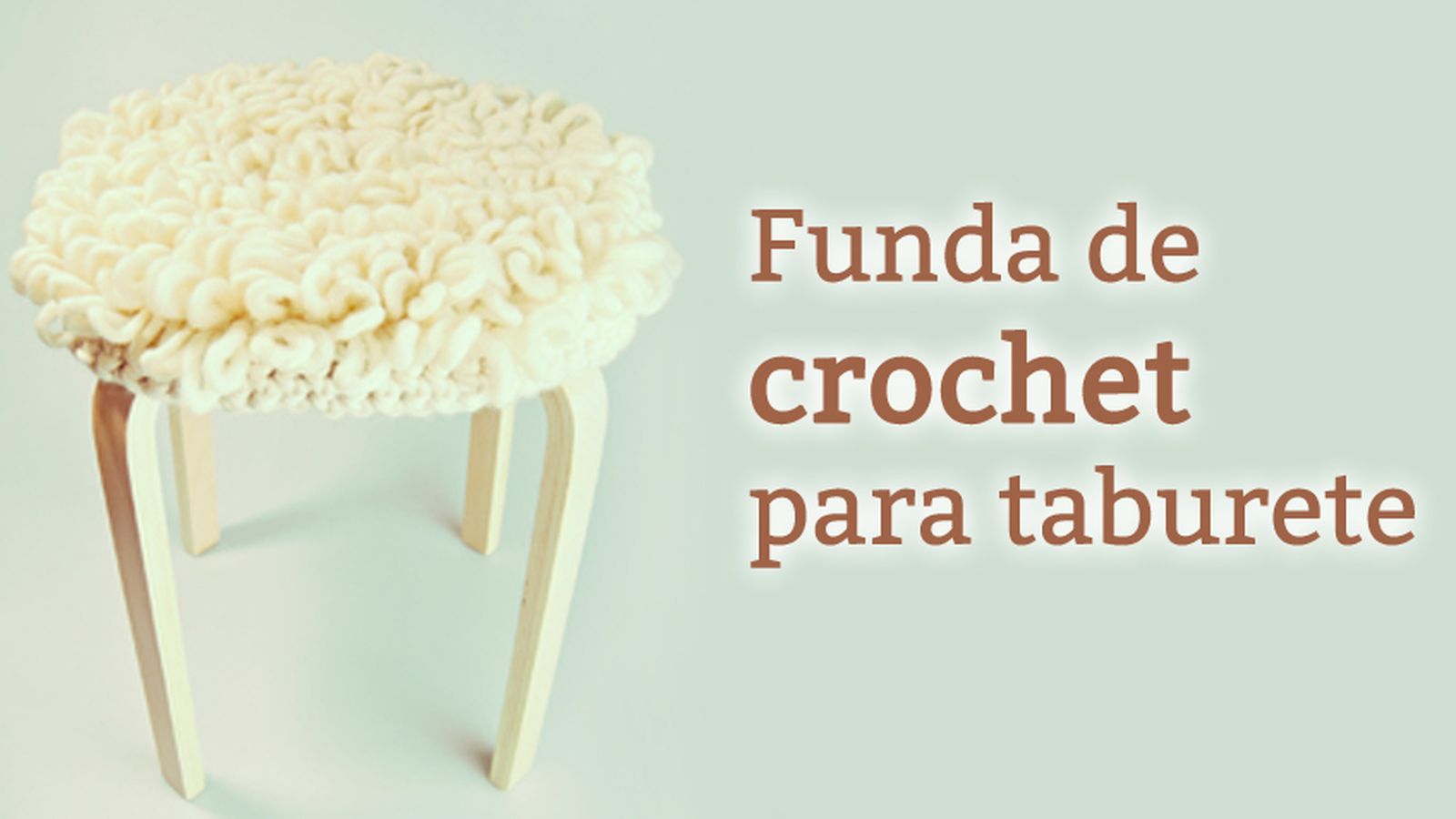 Tejer funda de crochet para taburete