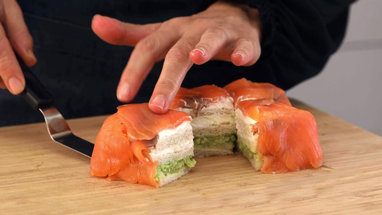 receta de canapes de salmon ahumado paso 6