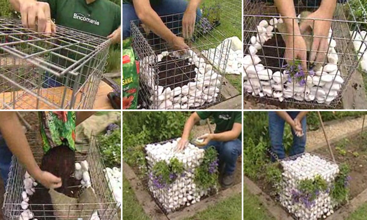 Gaviones decorativos para el jardín