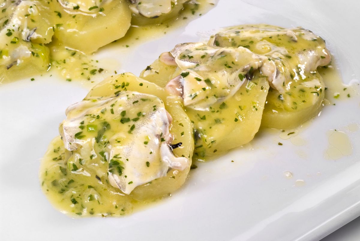 Kokotxas de merluza con patatas