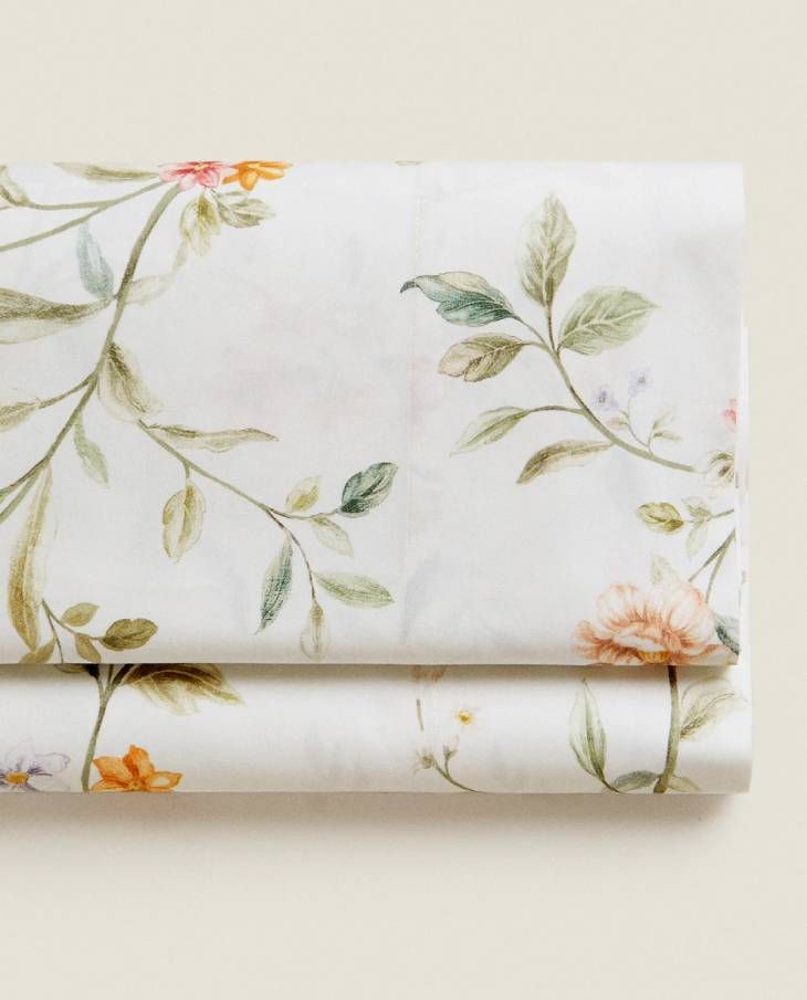 sabana encimera estampado floral blanco roto