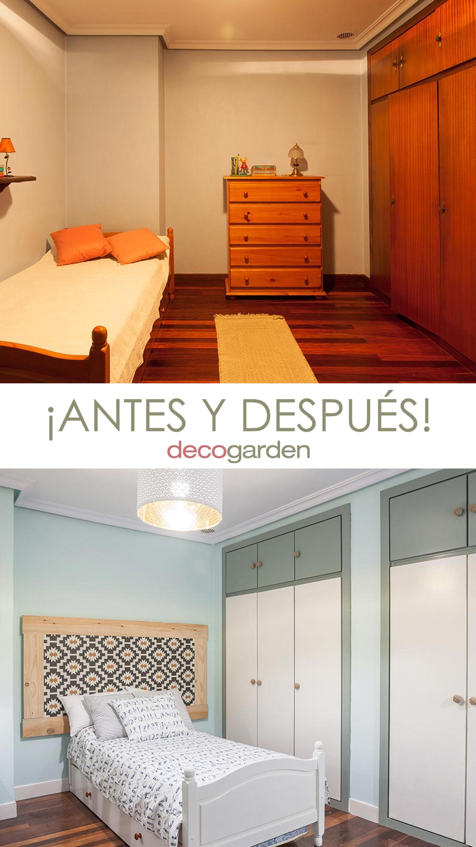 Dormitorio verde fresco de estilo etnico pin