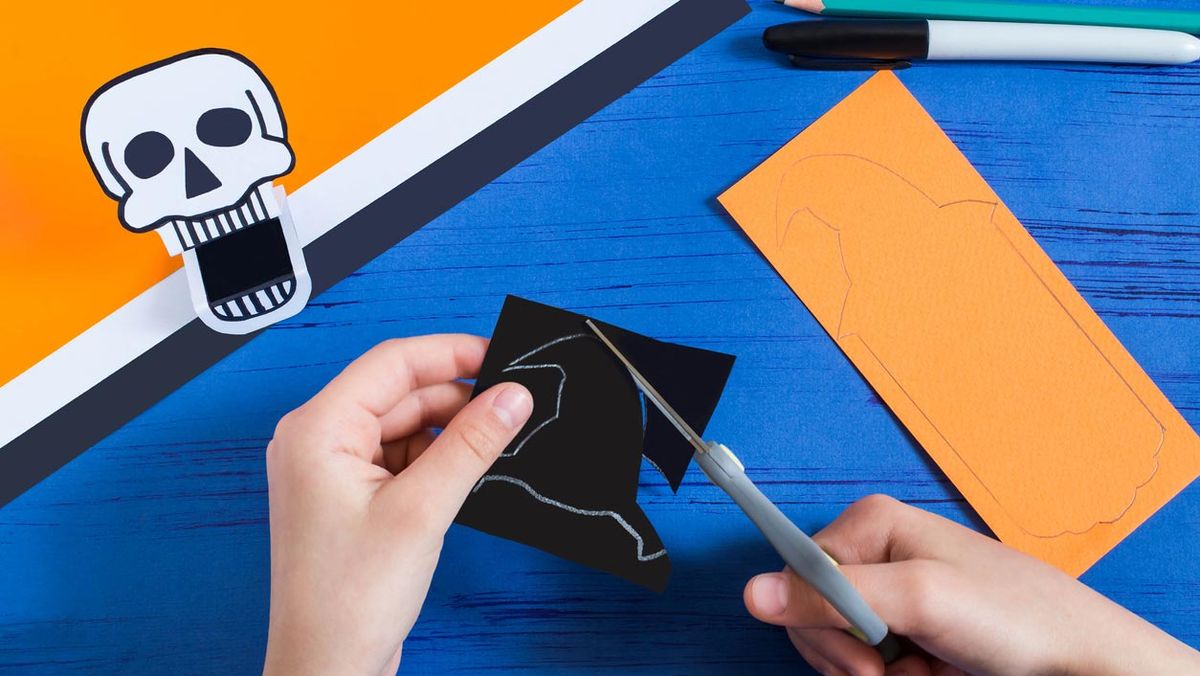 calabaza terrorífica papel paso 1