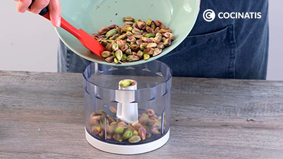 Receta de crema de pistacho   paso 1