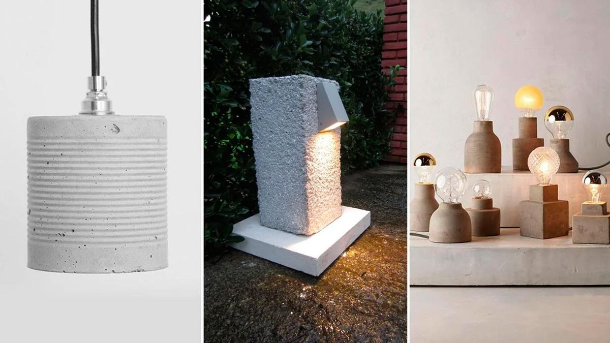 Ideas para hacer lámparas de cemento DIY