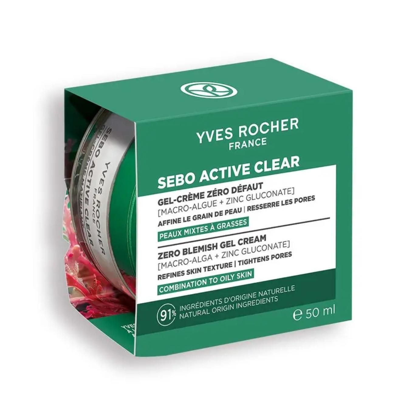 Gel crema matificante de Yves Rocher.