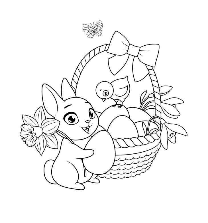 dibujo conejo pascua 7