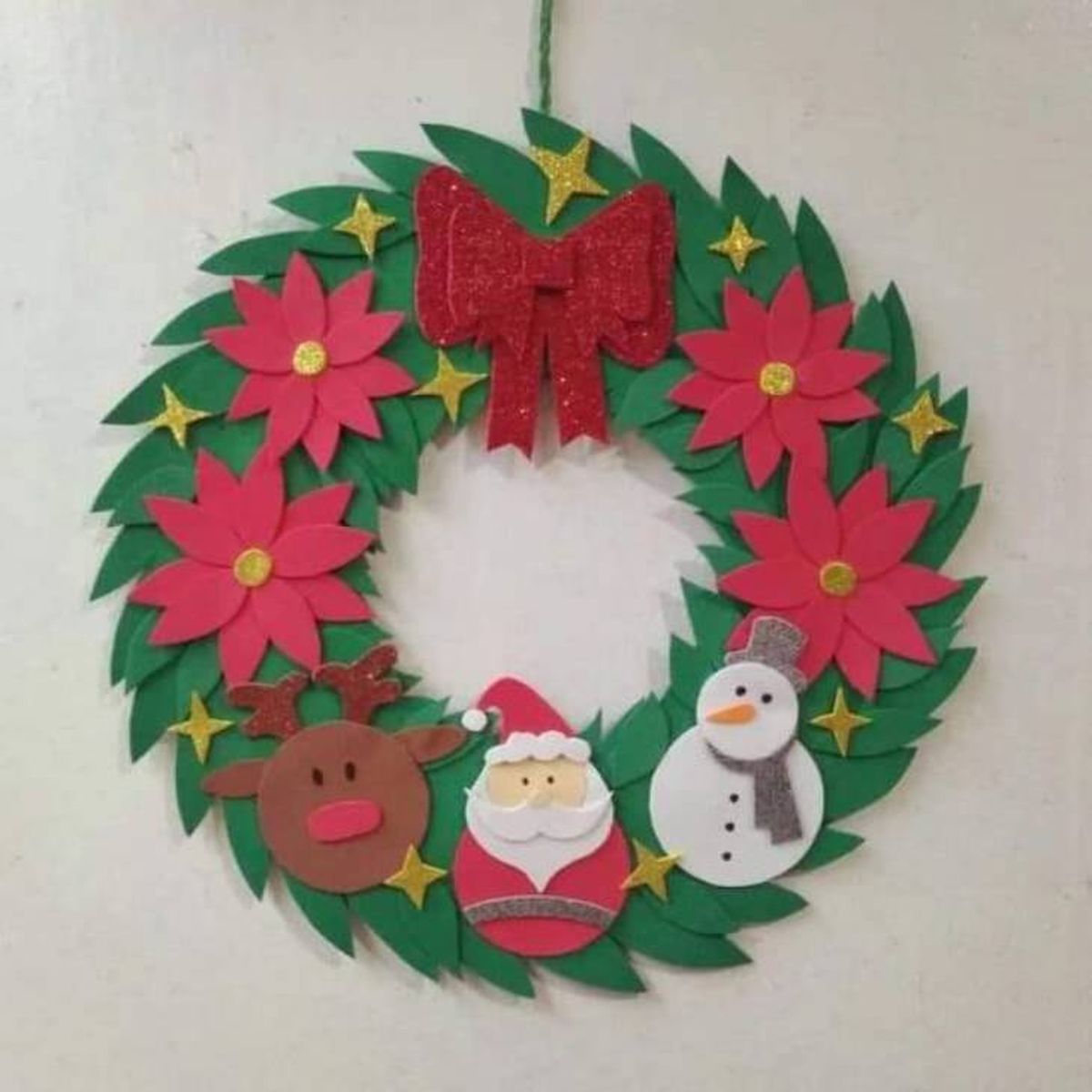 adornos navidad corona navidad goma eva pinterest