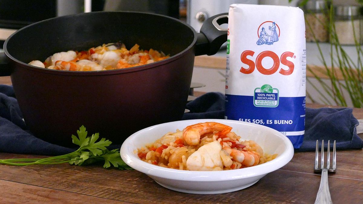 Receta de arroz con rape y langostinos  paso 6