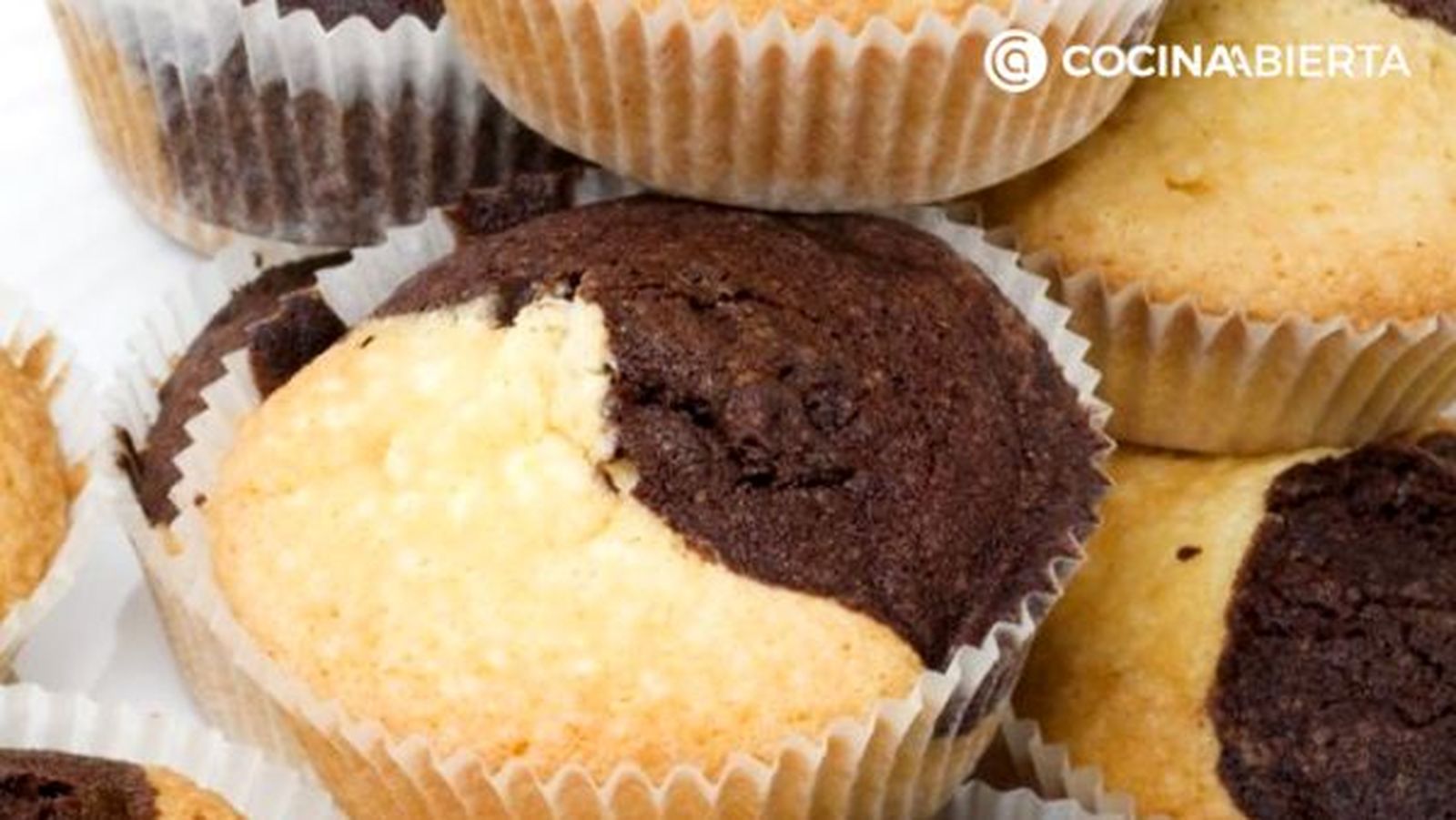 recetas de magdalenas dos colores