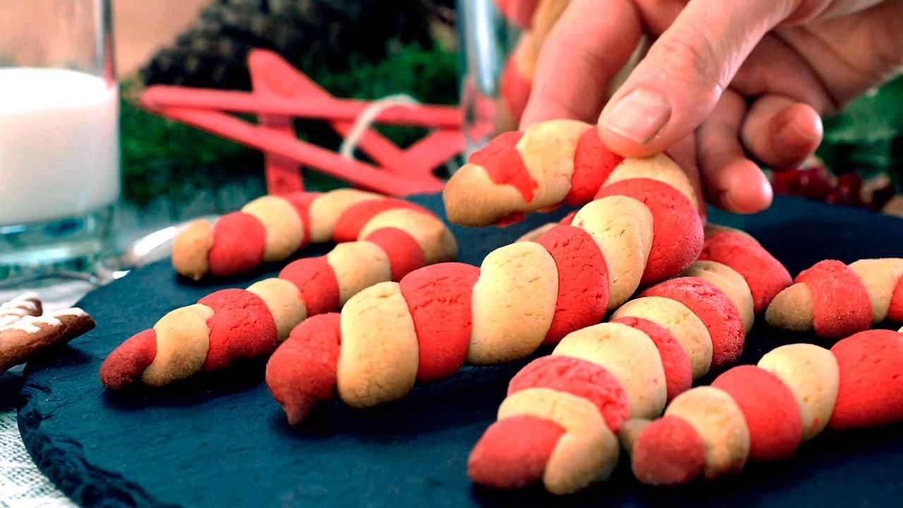 Recopilatorio de dulces de Navidad  bastones de galleta