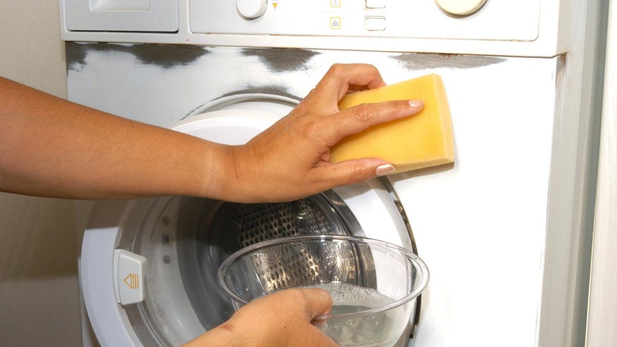 Pintar una lavadora de un color metalizado paso 2