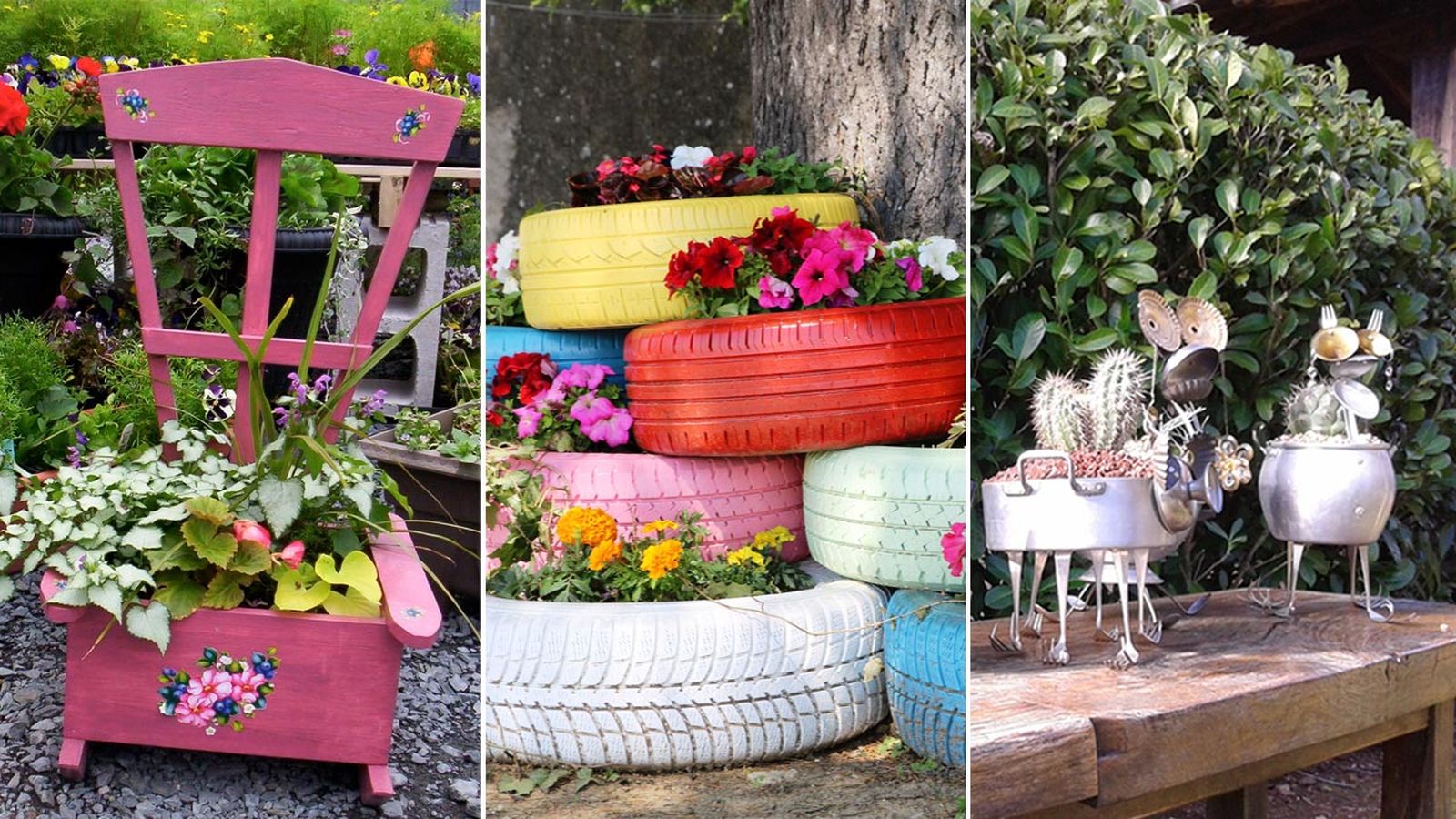 maceteros reciclados para jardin xl