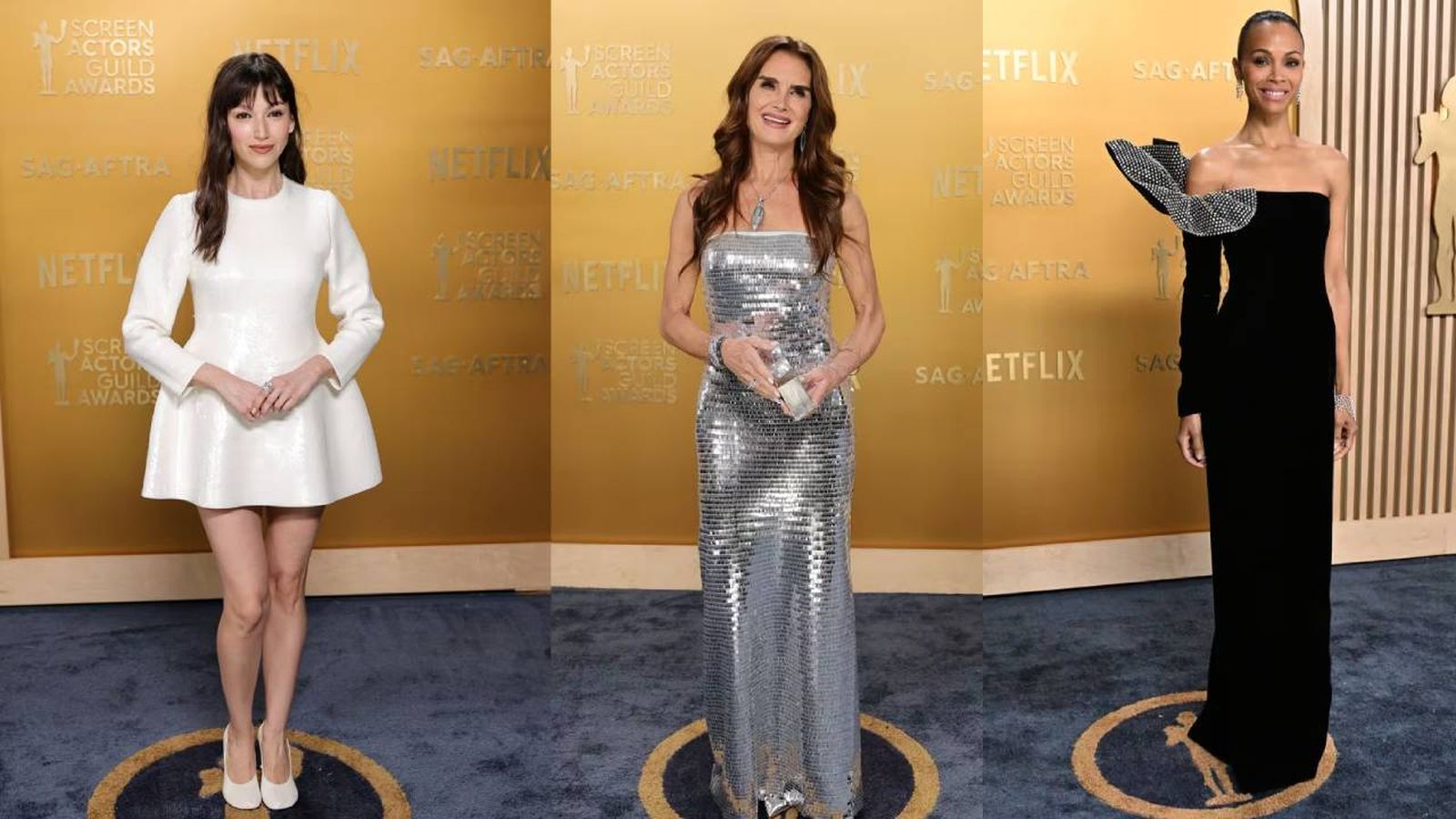 Úrsula Corberó, Brooke Shields y Zoe Saldaña en la alfombra roja de los SAG Awards 2025