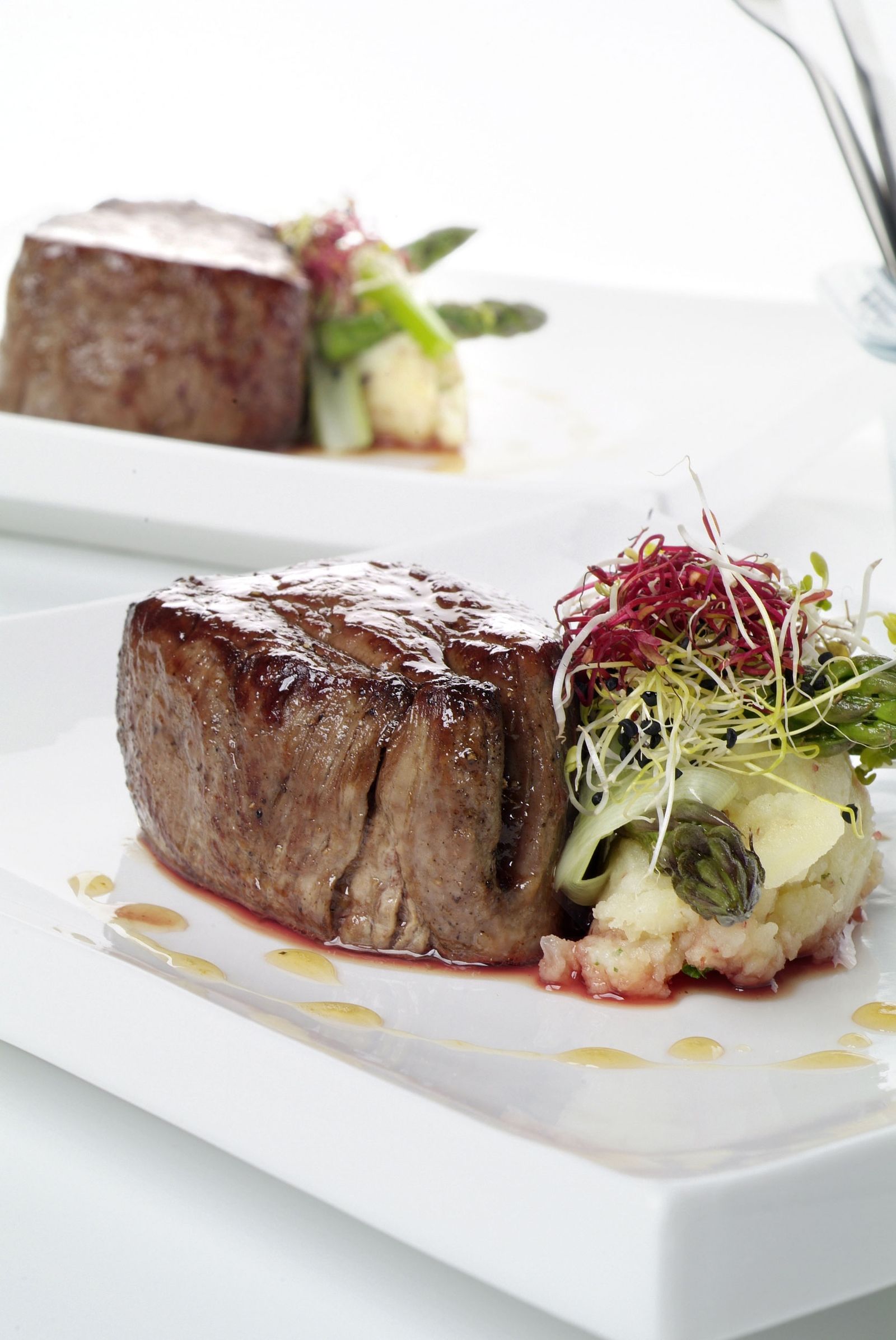 Solomillo de buey glaseado con miel de cerveza